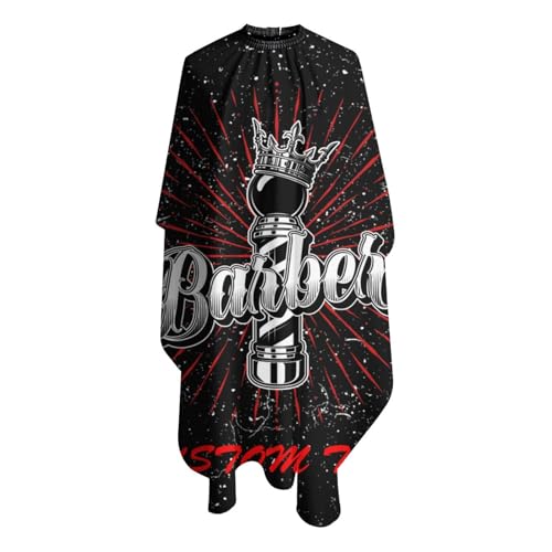 Custom Barber Cape, Personalized Haircut Salon Cape for Men - color: Barber Style 2
