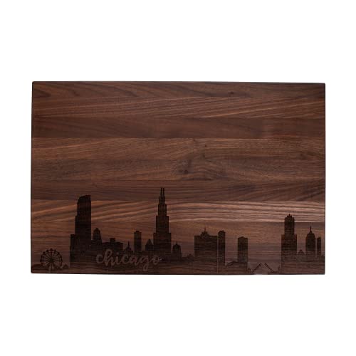 Chicago Cutting Board (Large, Walnut) - color: Walnut (Darker), size: Large - 10.5" x 16" x 3/4"