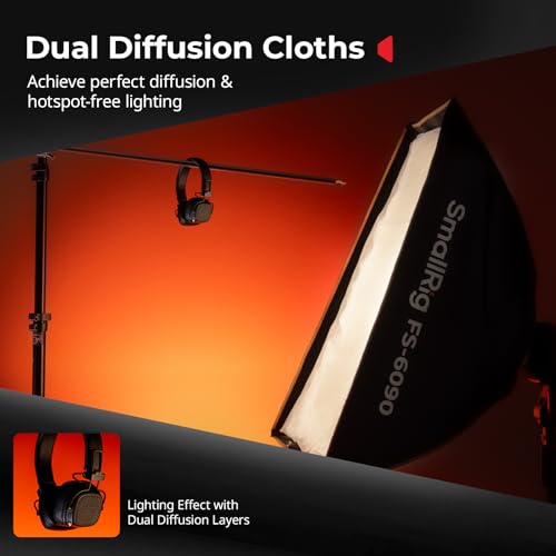 SMALLRIG 24'' x 35" Quick Release Softbox Bowens FS-6090 with Diffuser/Honeycomb Grid/Bag, Softbox Compatible with SmallRig RC 220 pro, for Bowens Mount COB Lights, for Godox for Neewer -5369 - size: 24"x35"