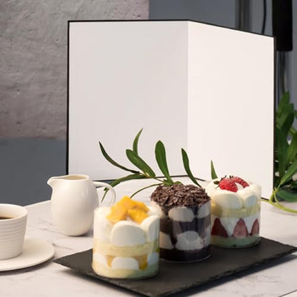 Foldable Photography Reflective Board Cardboard, Portable Light Diffuser Panel for Still Life and Product Photo Shooting, A3 Size with Black White Gold Surfaces for Studio Lighting