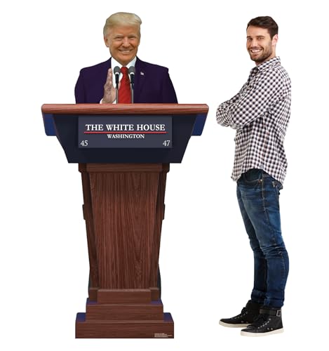 Cardboard People Trump Podium Life Size Cardboard Cutout Standup - 2024 Donald Trump - color: Trump Podium