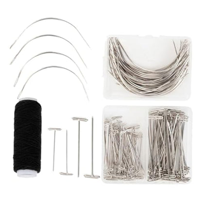 HOODANCOS 1set Wig Shaped Blocking Needles for Wigs Jewelry Display Crafts Photos Resistant for Easy Styling