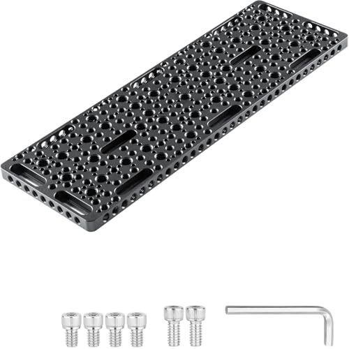 INNOREL CP3010 Multi-Functional Cheese Plate with 1/4" & 3/8" Threads, Expansion Mounting Switching Cheese Plate, Installing Cheese Board Camera Cage On Guide Rail Block(11.8" x 3.9" x0.39") - size: CP3010