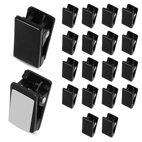 20 Pack Black Self Adhesive Clips for Photo Sticky Wall Tapestry Clamp Wall Hanging Clips, for Hanging Poster Photo Office Decorations