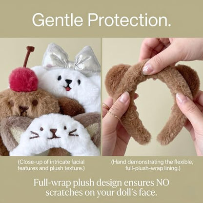 Compatible with Labubu 3PCS Headband Set Plush Animal Theme Photo Props Headwear Accessories Display Outfit (Style 1)