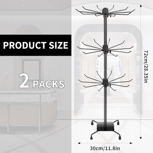 3 Tier Spinner Display Rack Retail Display Stand Metal Rotating Display Rack for Jewelry Keyring Socking HatsToys