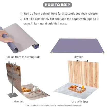 8PCS Photo Backdrop Product Photography Backdrops,22x34In Wood Grain Patterns Small Flat Lay Seamless Paper Background Props Tabletop Photo Shoot for Food Jewelry Cosmetics