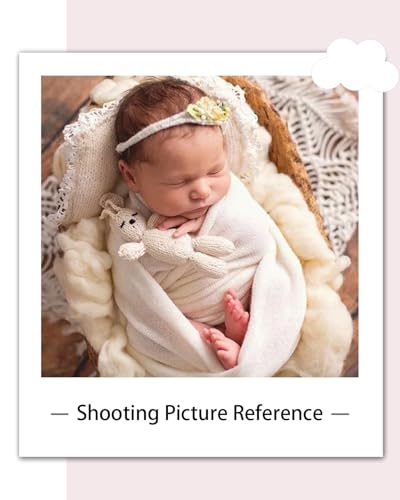 Zeroest Newborn Photography Wrap - Newborn Photoshoot Props - Boys & Girls Posing Stretch Knit Blanket (White, Small) - color: White