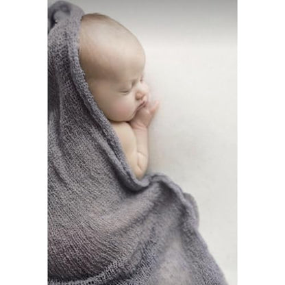 Newborn Photography Props Stretch Newborn Photography Wrap Blanket for Baby Boys Girls Posing Photo Shoot Props - color: Stone