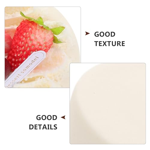 Abaodam Fake Cupcake Fake Birthday Cake Artificial Cake Fake Cake Fake Food Model Fake Desserts for Photography Props Display - color: White