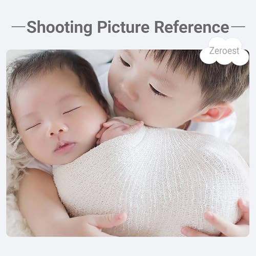 Zeroest Newborn Photo Prop Stretch Knit Wrap for Baby Photography Newborn Photoshoot Outfits Boys Girls Posing Blanket (White) - color: White
