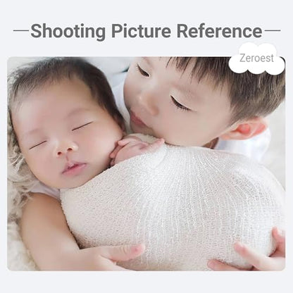 Zeroest Newborn Photo Prop Stretch Knit Wrap for Baby Photography Newborn Photoshoot Outfits Boys Girls Posing Blanket (White) - color: White