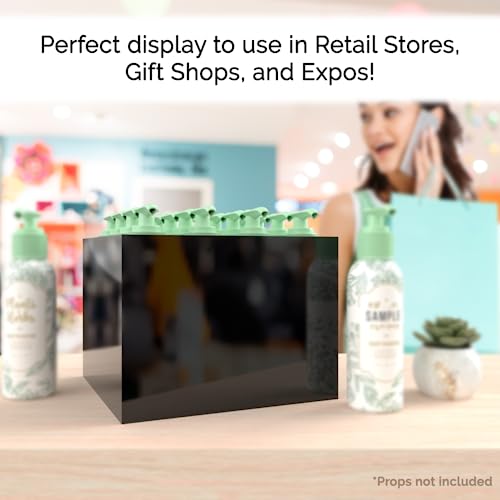 2 Pack Acrylic Box Display Riser 12 x 12 x 9 Inch Black Storage Caddy with One Open Side No Lid Retail Product Riser or Versatile Square Plexiglass Small Merchandise Bin by Marketing Holders - size: 12"w x 9"h Black