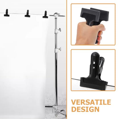 4pcs Heavy Duty Backdrop Clamps Metal Background Clips for Photography Studio Black-Colored Cold Rolled Steel Fixing Clamps