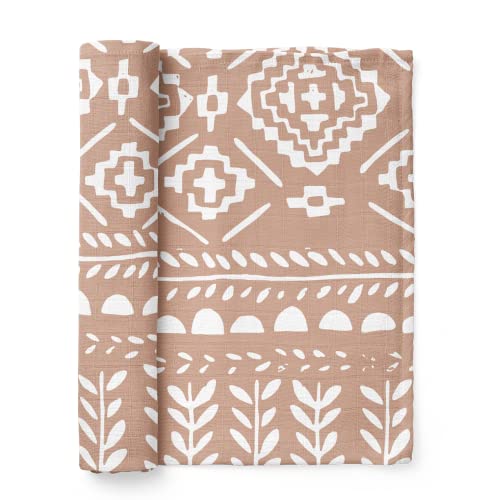 Mini Wander Swaddles for Newborns Muslin Swaddle Blankets - Breathable Soft Gender Neutral Receiving Blanket Baby Essentials | 47 x 47 Cotton - (Tapestry (Maple Sugar) - color: Tapestry (Maple Sugar)