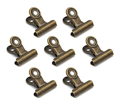 20 Pack 2 Inch Polished Steel Clips, Metal Bulldog Binder Clips, Large Hinge Paper Clips Clamps for Food Bags, Pictures Photos, Art Crafts, Home Office Supply (Bronze) - color: Bronze