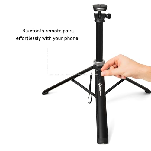 Content Creator Kit with LED Video Light, Microphone & Tripod – Video Recording & Vlogging Kit for YouTube, TikTok & Smartphone Content Creation | Portable Creator Lighting Kit with Bluetooth Remote
