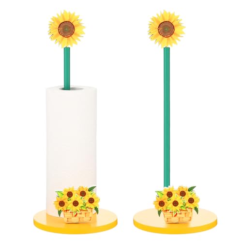 Namalu Sunflower Paper Towel Holder Sunflower Kitchen Decor Kitchen Fun Paper Towel Holder Dispenser for Bedroom Toilet Countertop Decor - style: Sunflower