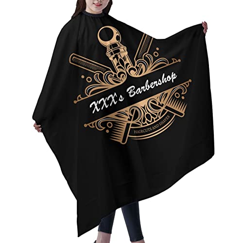 Custom Barber Cape Hairdresser Cape, Add Text Personalized Salon Cape for Men, Customized Hair Cutting Cape for Home Salon Barbershop - color: Barber Cuts4