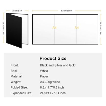 Meking 12" x 8" Light Reflector, 4 in 1 Photography Reflector Cardboard, Folding Light Diffuser Board for Food and Product Photography Lighting - White/Black/Glod/Silver, 2 Pack - size: 2PCS 12x8"
