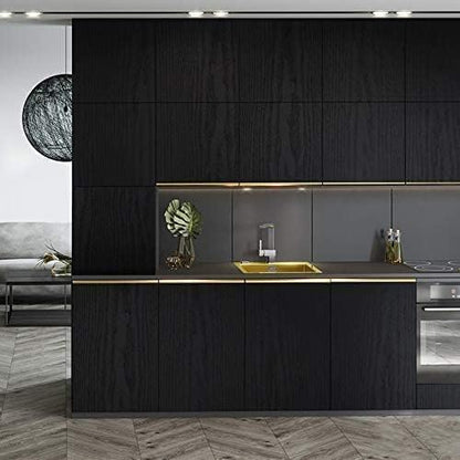 Black Wallpaper - Wood Peel and Stick Wallpaper – Black Wood Self-Adhesive & Removable Wall paper for Countertop Furniture Kitchen Wall, Countertop Contact Paper, Easy to Clean, 11.8''×197'' Vinyl - size: 11.8" x 197"