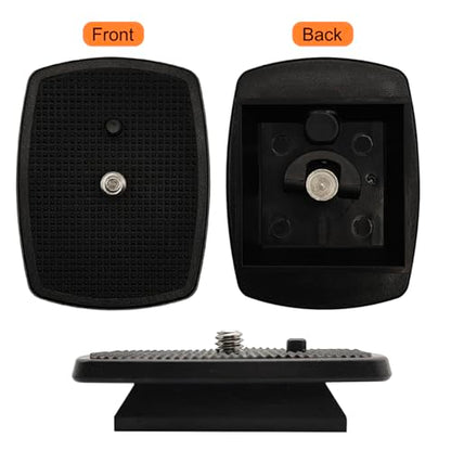 42mm (1-5/8") Quick Release Plate, Universal Tripod Mount Adapter with Non-Slip Grip for 42x42mm Square Socket Tripod Heads - size: 42 mm