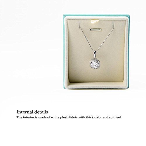 Oirlv Velvet Pendant Necklace Gift Box Long Chain Display Case - size: Necklace/Pendant Box