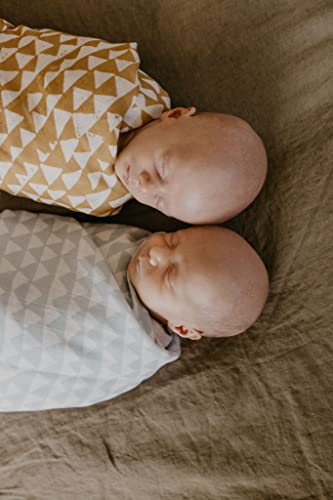 Mini Wander Swaddles for Newborns Muslin Swaddle Blankets - Breathable Soft Gender Neutral Receiving Blanket Baby Essentials | 47 x 47 Cotton - (Mountains (Honey Gold)) - color: Mountains (Honey Gold)