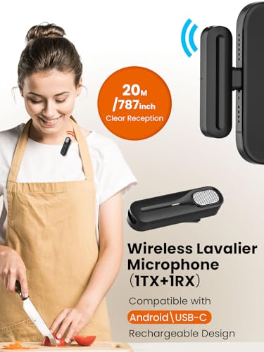 USKEYVISION Upgraded Vlogging Kit w/Wireless Lavalier Microphone,YouTube Kit for iPhone and Smartphone w/59” Retractable Tripod,Automatic Switch Phone Clamp,Content Creator Gear for TikTok(Vlog K5) - size: VLOGK5(Wireless Mic)