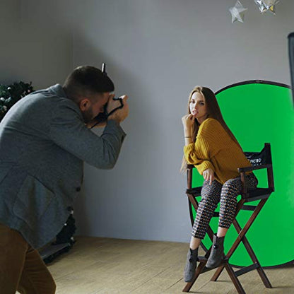 Koopro 5’×7’ Collapsible Twist Background Double-Sided Pop Up Flex Backdrops Chroma Blue & Green Portrait Screen Professional Video Photography and Television Studio Props with Carrying Case - color: Blue&Green