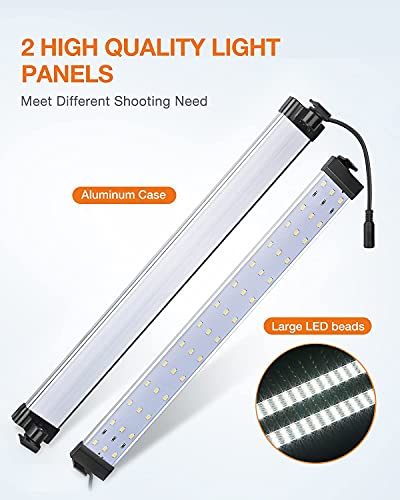 Yesker Photo Light Box, 24x24x24 inch Portable Lighting Tent Kit Brightness Adjustable Studio Photography Booth with 126 Large LED Lights CRI95+ with 4 Background for Large Items Shooting - size: 24x24x24 Inch