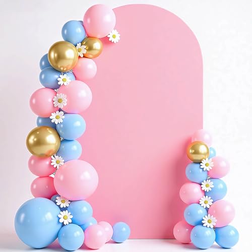 6 FT Arch Backdrop Cover, Spandex Wedding Pink Arch Cover Stretchy Backdrop for Chiara Stand Baby Shower Birthday Balloon Decor 6FT Pink - color: Pink, size: 6FT