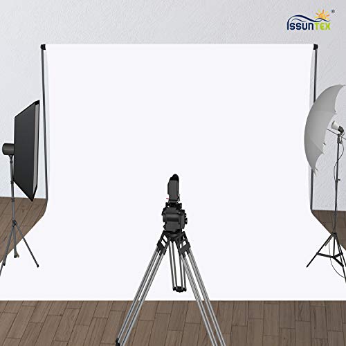 ISSUNTEX 10X10 ft/3X3 Meters Background Photo Backdrop, Photo Studio, Collapsible High Density Screen for Video Photography and Television-White - color: White, size: 10X10 ft
