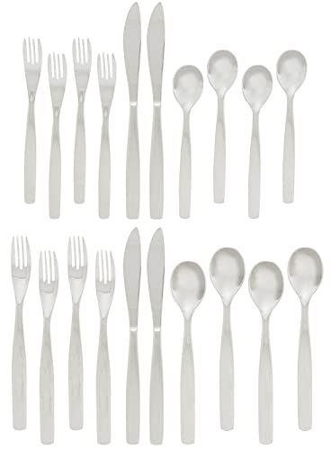 Ginkgo International Charlie 20-Piece Stainless Steel Flatware Place Setting, Service for 4 - size: 20-Piece