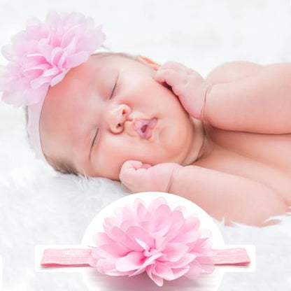 Medsuo Newborn Baby Tutu Skirt and Flower Headband for Photography Prop Outfits 0-4 Month (Pink)