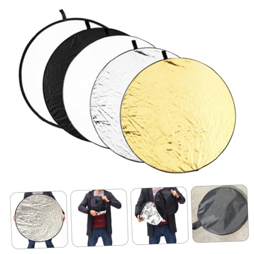 Balacoo Foldable 5-in-1 60cm Photography Light Reflector with Carrying Case, Collapsible Reflective and Diffuser Board for Photo Studio and Outdoor Lighting