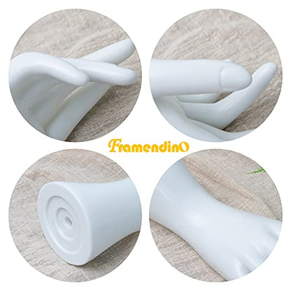 Framendino, Female Mannequin Hand Jewelry Display Holder Stand for Bracelet Necklace Ring Plastic (White, 1 Pack) - color: White, size: 1 Pack