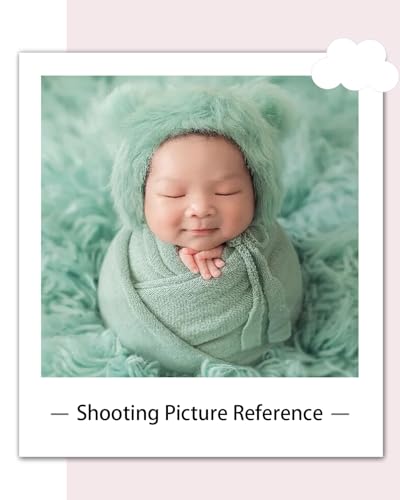Zeroest Newborn Photography Wrap - Newborn Photoshoot Props - Boys & Girls Posing Stretch Knit Blanket (Light Green, Small) - color: Light Green