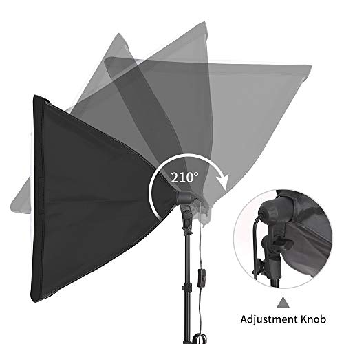800W 5500K Umbrellas Softbox Continuous Lighting Kit with Backdrop Support System for Photo Studio Product, Portrait and Video Shoot Photography