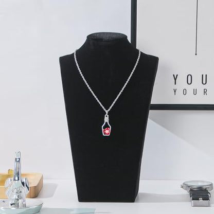 Necklace Bust Display Stand, Black Velvet Necklace Display Holder, Jewelry Necklace Organizer Rack for Home Use or Shop Show (9" Height) - color: Black Velvet, size: 9" Height (1pc)