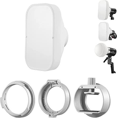 GODOX ML-CS1625 Softbox Diffusion Dome Kit with 3 Adapters, Foldable Diffuser for GodoxV1 Series V1 ML30 ML60BI AD200PRO AD300PRO 400PRO V Compatible with 850III V860III TT685II TT600