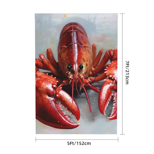 Lobster Backdrop Background for Photography 5x7ft Photobooth Professional Photo Backdrop Curtains Video Photography Studio Photo Backgrounds Banner Booth Background Screen Parties - color: Lobster