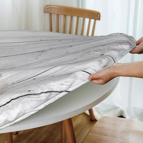 Wood Texture Background Oval Fitted Tablecloth with Elastic Edged, Waterproof Wipeable Oval Table Cover Used for Family Gatherings, Fits 52"x70" Oval Tables, Style126 - color: Wood Texture -11, size: 52" x 70" (Oval)