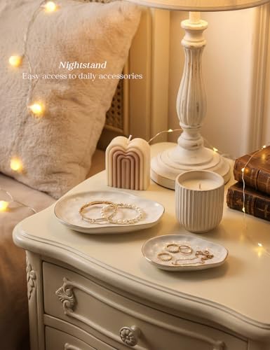 AISBUGUR Jewelry Dish Set of 2, Large Jewelry Tray for More Jewelry Ring Dish Jewelry Bowl with Beautiful Package and Greeting Card Perfect for Birthday Gifts for Women - style: Set of 2-Cloud
