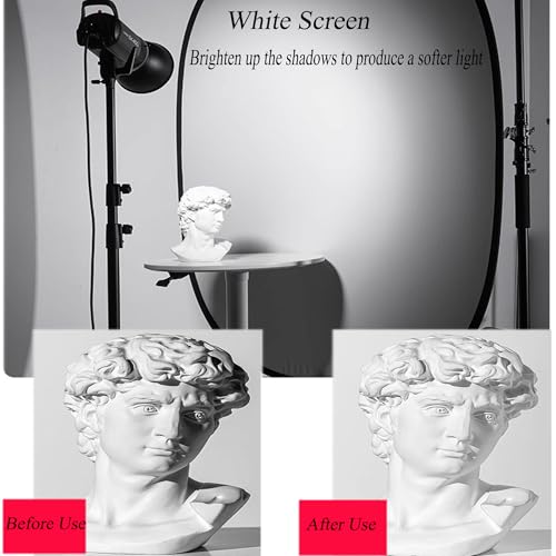 3.3x5ft/1x1.5m Chromakey Backdrop, 2-in-1 Black Screen and White Screen, Collapsible Reversible Pop Up Background for Photography Studio, Live Streaming, Video Shooting (Black/White) - color: Black/White, size: 3.3x5ft