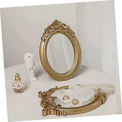 BESTYASH 1Pc Mirror Photo Props Tray Elegant Decorative Ornament for Makeup and Home Adornment Multi Purpose Storage Finish