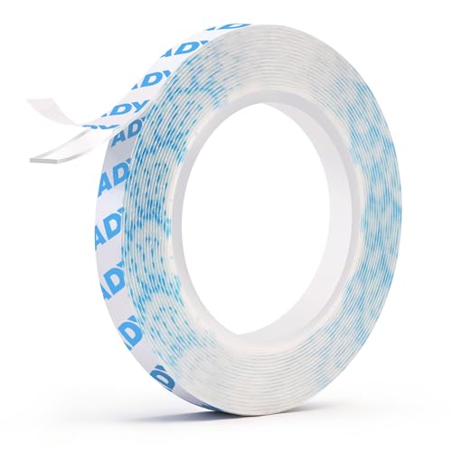 ADY Double Sided Tape Heavy Duty Clear Tape Removable,Clear Picture Hanging Strips for Mounting No Residue, Damage-Free, Double Sided Tape Paint Safe for Wall, Poster Stick,Office - color: transparent