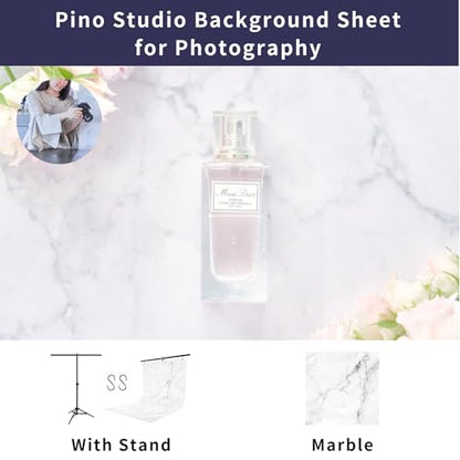 Pino Studio Photography Background Sheet - Marble(with Stand) - color: Marble(with Stand)