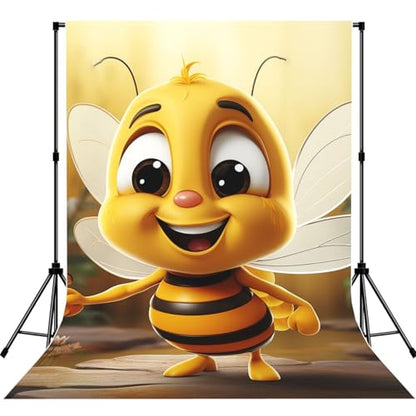 Honey bee Backdrop Background for Photography 5x7ft Photobooth Professional Photo Backdrop Curtains Video Photography Studio Photo Backgrounds Banner Booth Background Screen Parties - color: Honey Bee
