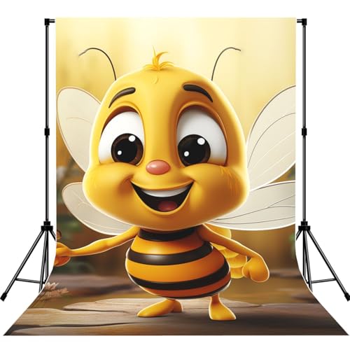 Honey bee Backdrop Background for Photography 5x7ft Photobooth Professional Photo Backdrop Curtains Video Photography Studio Photo Backgrounds Banner Booth Background Screen Parties - color: Honey Bee
